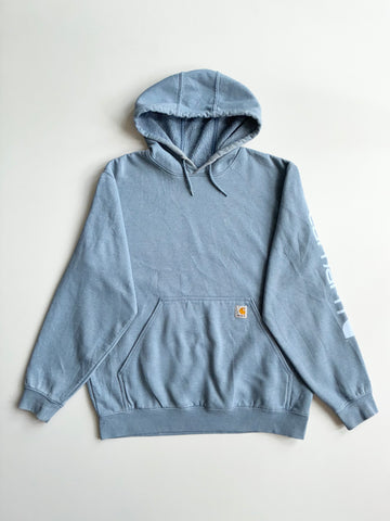 Carhartt Sky Blue Sleeve Logo Hoodie – Size (2XL)