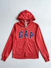 Gap | Coral Red Arch Logo Zip Hoodie | (S)