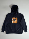 Nike Fleece Hoodie with Plaid Patch Logo – Black/Rust Plaid (XL)