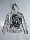 ASNDSP | Grey Skeleton Print Zip Hoodie | (S)