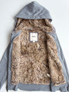 Roots Canada Sherpa Lined Zip Hoodie – Grey (S)