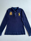Ralph Lauren | Navy Big Pony Gold Crest Long Sleeve Polo | woman’s (XS)