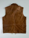 Man’s Fashion Brown Leather Vest  (2XL)
