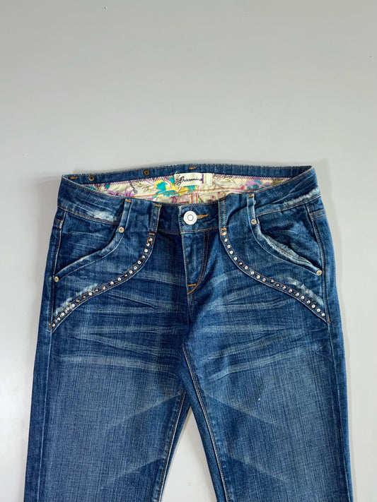 Fracomina Rhinestone-Pocket Bootcut Women’s Jeans (W:30|L:43)