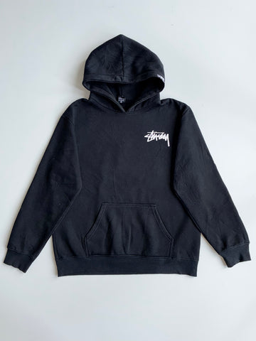 Stussy Black Stock Logo Hoodie – (XL)