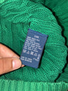Polo Ralph Lauren Green Cable Knit Cotton Sweater | Crew Neck (M)