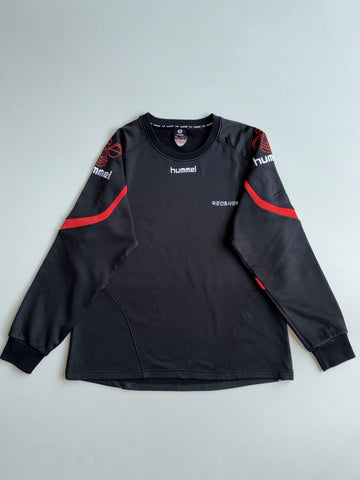 Hummel Black Fleece-Lined Training Sweatshirt – Korean Embroidery – (S)