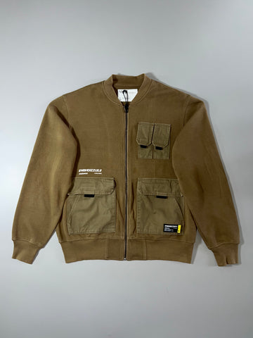 NHIZ izzue x Neighborhood Tan Multi-Pocket Zip Bomber (XL)