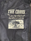 Laking Clothing Co "The Cross" Military Patch Bomber Jacket – Black (L)
