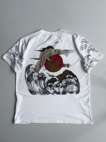 Japanese Wave Print Graphic T-Shirt (2XL)