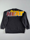 NBA Miami Heat Faded Black Graphic Crewneck Sweatshirt (XL)