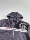 FUBU The Collection Grey Short Sleeve Hooded Windbreaker (XL)