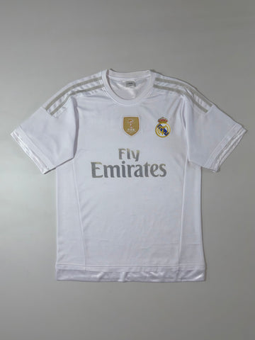 Real Madrid Home Jersey (Fly Emirates) – White, Lexxy Replica Kit  (L)