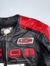 Icon “Skull Jacket” Genuine Leather Motorcycle Jacket Back Padded (M)