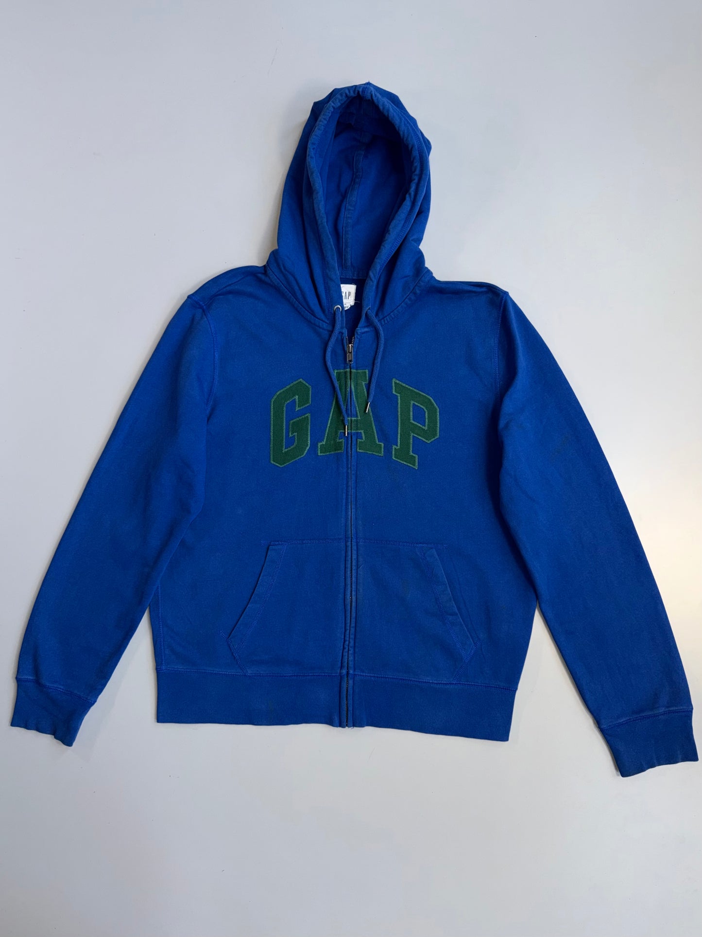 !        Vintage GAP 'Royal & Forest' Arch Logo Zip-Up (XL)