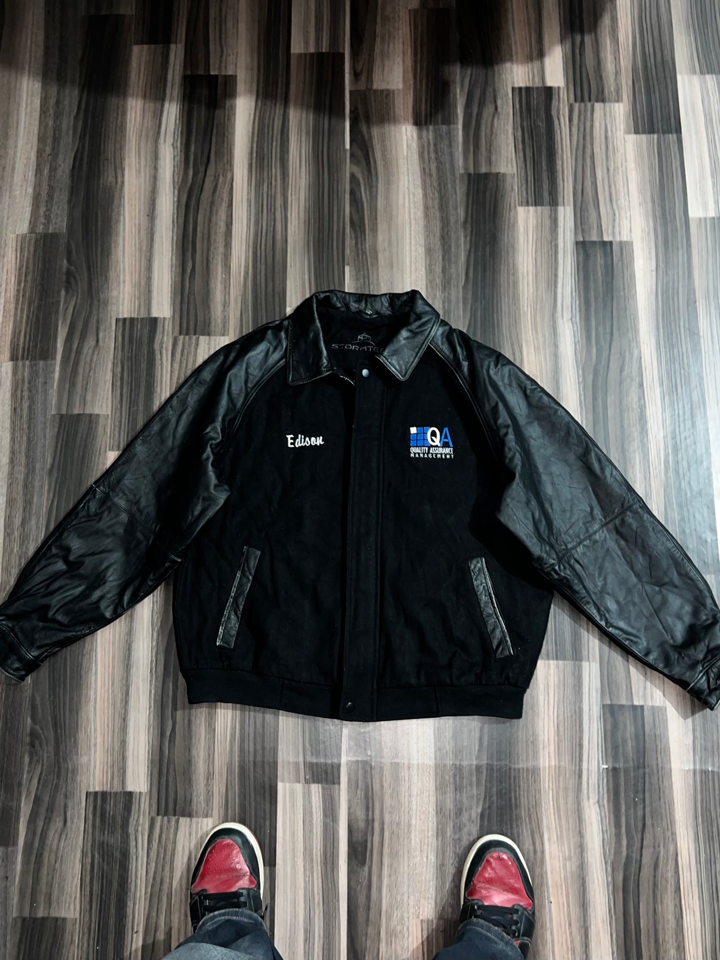 zPremium Leather Sleeve Jacket (L/Xl)
