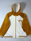 Inter Play Mustard & White Fleece Varsity Hooded Jacket  (XL/2XL)