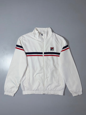 Fila | White Colorblock Full-Zip Track Jacket | (S)