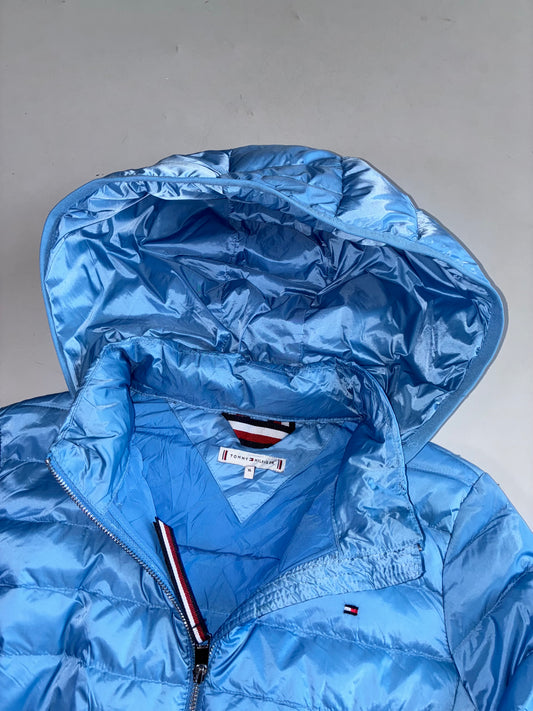 Tommy Hilfiger Light Blue Hooded Puffer Jacket Women’s(M)