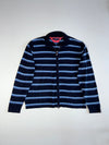 Tommy Hilfiger Navy & Blue Striped Full-Zip Knit Sweater – (2XL)
