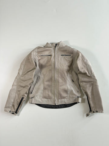 Vintage Bering Beige Mesh Motorcycle Jacket padded Women’s (S)