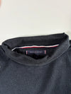 Tommy Hilfiger Black Mock Neck Knit Sweater – Flag Logo – (S)