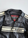 Original Ducati By Dainese Pure Italian Leather Racing Jacket Ducati Meccanica Bologna Patch (Paded) Size (S/M)