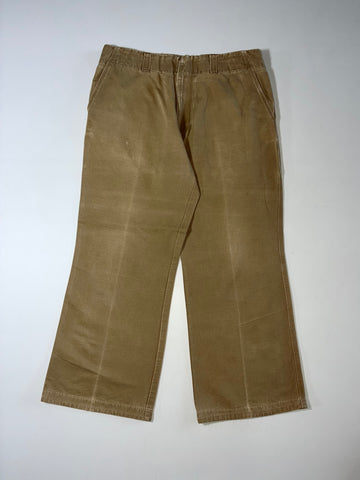Lacoste Khaki Faded Cotton Canvas Pants (W:34) (L:37)