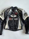 AXO Racing Ducati Corse Leather Moto Jacket Multi-Patch with CE Protection (S)