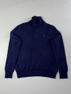 Polo Ralph Lauren Navy Quarter Zip Knit Sweater – (S)