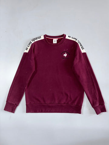 Le Coq Sportif Maroon Taped Logo Sweatshirt (M)