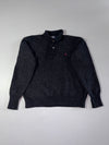 Vintage 90s Polo by Ralph Lauren Charcoal Polo Collar Knit Sweater (M)