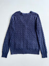Ralph Lauren Navy Cable Knit Cardigan with Pockets (M)