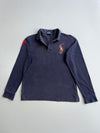 Polo Ralph Lauren Big Pony Multicolor Embroidered Long Sleeve Rugby Polo Shirt Navy Size (L)