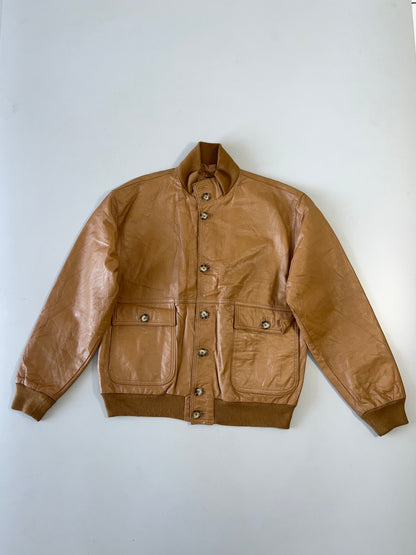 ZPera pelle Made in Italy Original Leather Jacket (DESIGNER) (L)