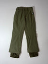Quiksilver Olive Green Insulated Snow Ski Pants (W:26)(L:39)