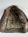 Rugged Distressed Brown Leather Jacket (Xl)