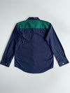 Tommy Hilfiger Colorblock Shirt Navy/Green “H” Patch, Kids (S)