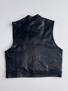 Paulgos Genuine Leather Vest  Black (L)