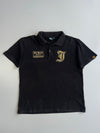 Jizo Street Freedom “Master Jizo” Rhinestone Embroidered Polo Shirt Black & Gold (L)