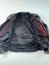 Alpinestars Black Leather Motorcycle Racing Jacket PADDED Shoulder Sliders (S)