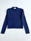 AMI Paris Navy Ami de Coeur Tonal Logo Knit Sweater (S)
