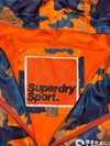 Superdry | Camo Print Hooded Windbreaker Orange Navy ((L)