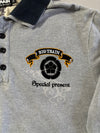 Big Train Osaka Japanese Graphic Long Sleeve Polo Shirt – Grey (L)