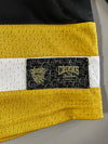 Crooks & Castles Medusa Embroidered Hockey Jersey – Black/Gold (XL)