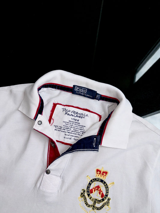 Polo Ralph Lauren Equestrian Outfitters Crest Polo | Embroidered Logo T-Shirt (XL)