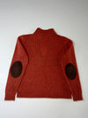 Lacoste Button-Neck Mock Neck Knit Sweater – Burnt Orange (M/L)