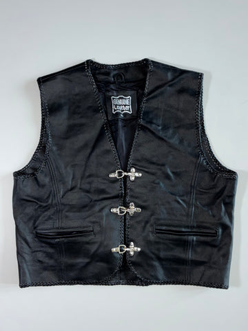 Genuine Premium Original Leather Vest (XL)