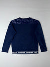 Adidas Navy Crewneck Sweatshirt – Logo Taping Detail (S)