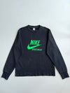 Nike Sportswear | Black Neon Green Spellout Crewneck | (XL)